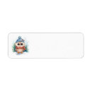 Search for owl return address labels Pine trees