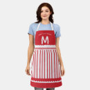Search for red striped aprons For her