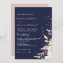 Search for navy blue and dusty rose wedding invitations Floral