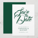 Search for emerald green save the dates Rustic