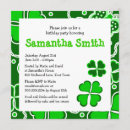 Search for four leaf clover invitations Shamrock
