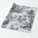 Search for black and white toile wrapping paper Elegant