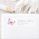 Search for purple butterfly return address labels Whimsical