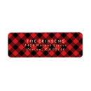 Search for red black plaid return address labels Tree
