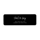 Search for contemporary return address labels Black and white