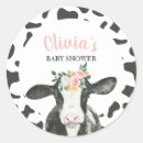 Search for cute pink cow stickers Baby shower
