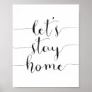 Search for lets stay home posters Typography