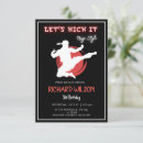 Search for martial arts invitations Red and black
