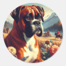 Search for boxer dog round stickers Puppy