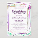 Search for abstract art invitations Gold foil
