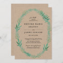 Search for wreath wedding invitations Rustic