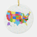 Search for usa map christmas tree decorations United states