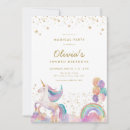 Search for unicorn birthday invitations Pastel