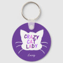 Search for crazy cat lady key rings Pets