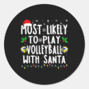 Search for play volleyball stickers Santa