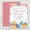 Search for jungle baby girl shower invitations Zoo animal