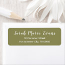 Search for olive green return address labels Minimalist