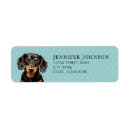 Search for black and tan dachshund return address labels Puppy