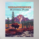 Search for yellowstone national park posters Vintage travel