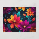Search for neon flowers postcards Abstract