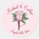 Search for pink rose wedding stickers Flower
