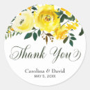 Search for yellow roses wedding stickers Green leaves