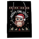 Search for christmas owl gift bags Santa