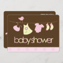 Search for clothesline baby girl shower invitations Cute