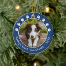 Search for puppy first christmas tree decorations Blue