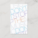 Search for stop business cards Typography