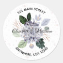 Search for round wedding return address labels Flowers