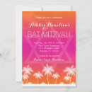 Search for tropical bar bat mitzvah invitations Pink
