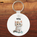 Search for white cats key rings Whimsical