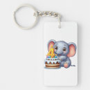 Search for birthday card key rings Kawaii baby elephant