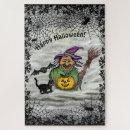 Search for halloween pumpkin puzzles Witch