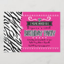 Search for hot pink zebra invitations Party