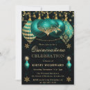 Search for teal and gold quinceanera invitations Glitter