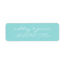 Search for bright blue return address labels Simple