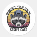 Search for street cat stickers Raccoon