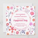 Search for watercolor flowers engagement party invitations Pink