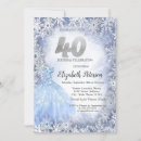Search for winter 40th birthday invitations Modern