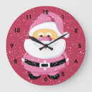 Search for christmas pink clocks santa claus
