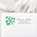 Search for lucky in love return address labels Shamrock