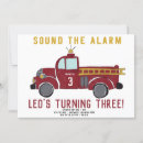 Search for fire fighter birthday invitations Truck