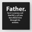 Search for happy fathers day clocks Black and white