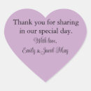 Search for lilac wedding stickers Purple