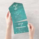 Search for teal blue wedding invitations All in one