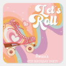 Search for roller skate birthday stickers Vintage