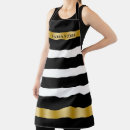 Search for black and white stripes aprons Pattern