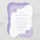 Search for lavender lace wedding invitations Purple